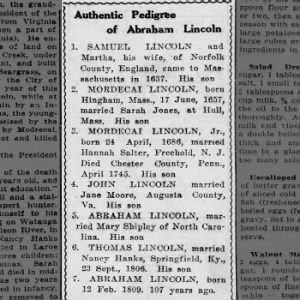 Obituary for Abraham Lincoln